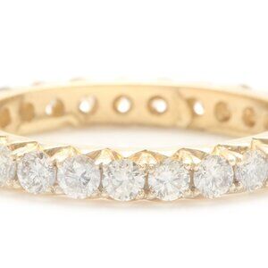 1.60 Ct Natural DIAMONDS in 14K Solid Yellow Gold Women Eternity Ring